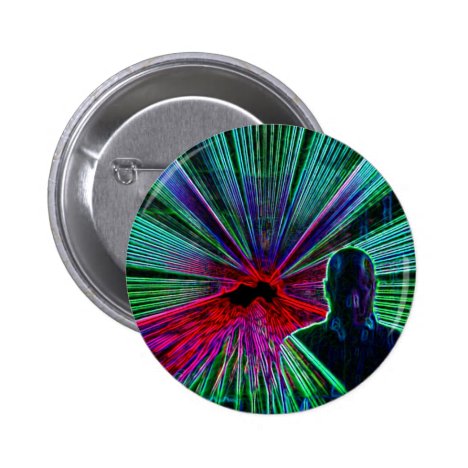 Lasers on DJ button / badge