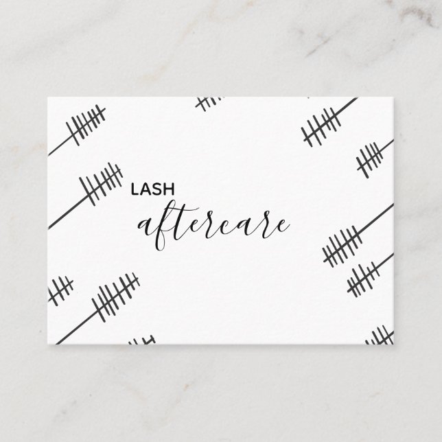 Lash Aftercare Card (Front)