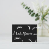 Lash Aftercare Card Black and white (Standing Front)