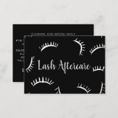 Lash Aftercare Card Black and white (Front/Back)