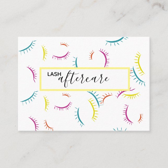 Lash Aftercare Card Color (Front)