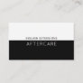 Lash Aftercare Instructions Business Card