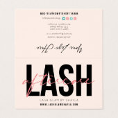 Lash Aftercare Instructions & Loyalty Discount Business Card (Outside Unfolded)