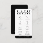 Lash Aftercare Instructions Minimalist Logo Salon