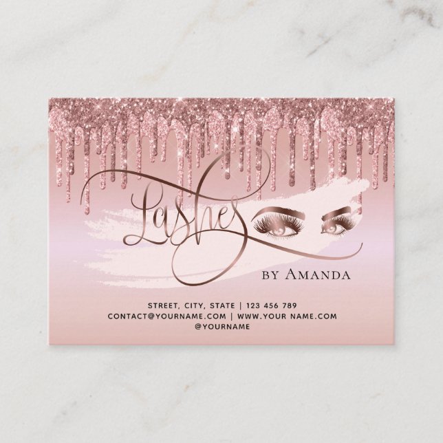Lash Aftercare Lashes Aftercare card Marble (Front)