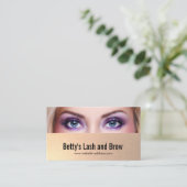  Lash and Brow Add Your Photo Business Card (Standing Front)