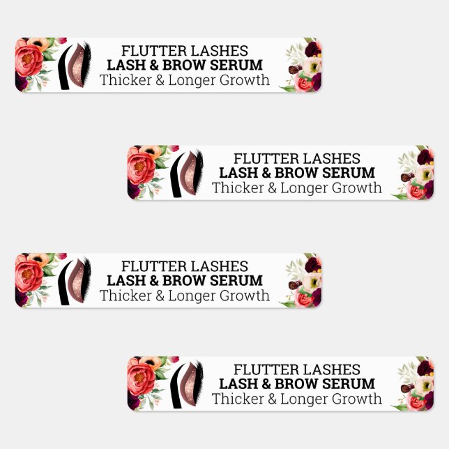 Lash And Brow Serum Labels (Group)