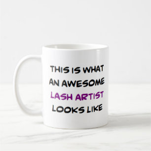 lash artist, awesome coffee mug