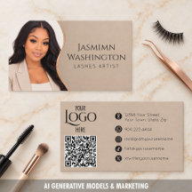 Lash Artist Champagne Taupe QR Branding