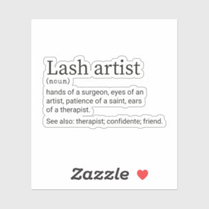 Lash Artist Definition, Lash Tech, Lash Artist Sticker