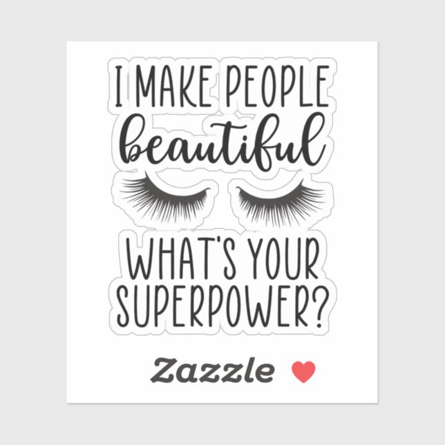 Lash Artist, Lash Tech, Esthetician, Makeup Artist Sticker (Sheet)