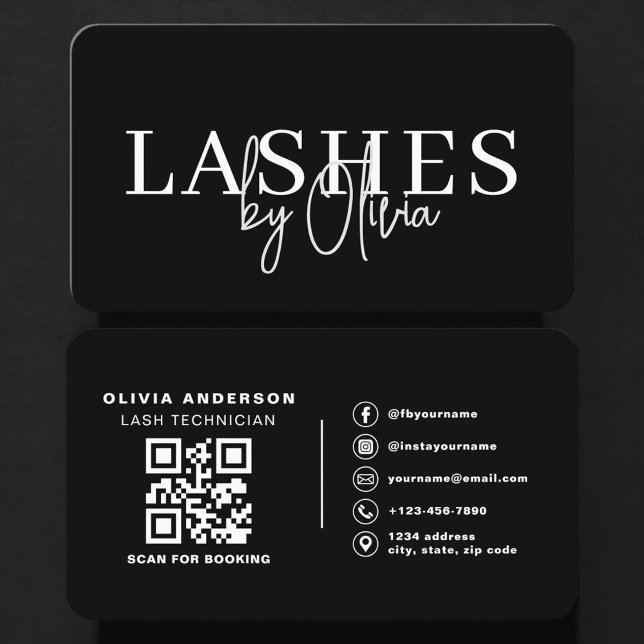 Lash Artist QR Code Booking Business Card (Creator Uploaded)