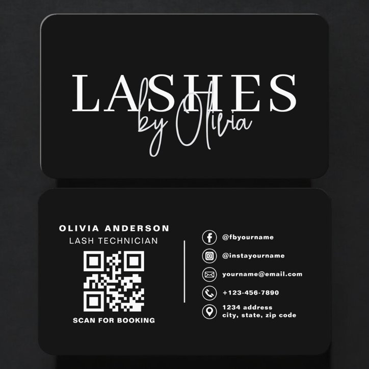 Lash Artist QR Code Booking Business Card