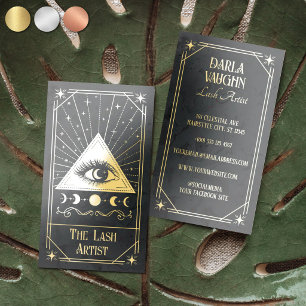 Lash Artist Tarot Card Celestial Moon Gold Foil