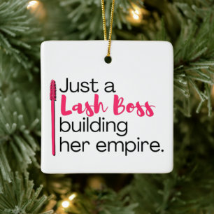 Lash Boss Ceramic Ornament