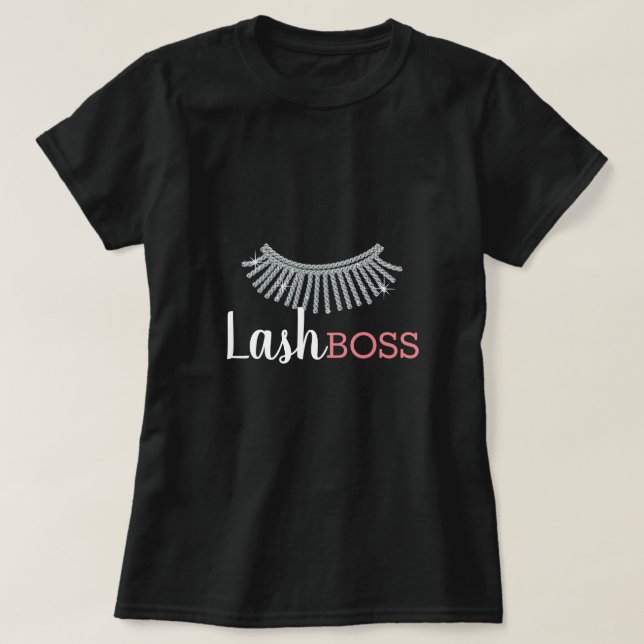 Lash Boss Diamond Eyelash Extensions Beauty Salon T-Shirt (Design Front)