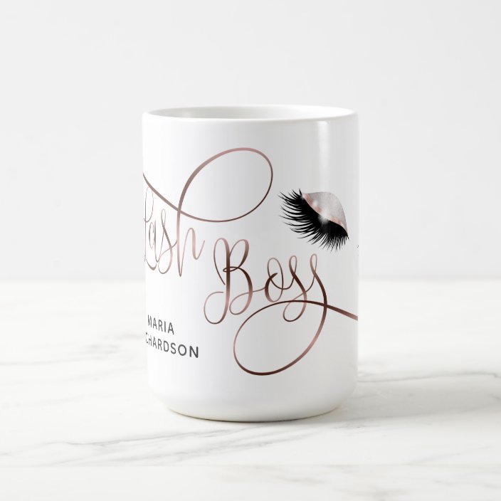 Lash Boss Lash Artist Eyebrow Lashes Rose Gold Coffee Mug Zazzle Com