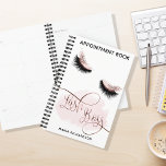 Lash Boss Makeup Eyebrow Eye Lash APPOINTMENT BOOK Planner<br><div class="desc">This trendy and elegant APPOINTMENT BOOK with hand drawn rose gold eyes (eyelashes and brows) is perfect for lash boss / makeup artists, eyelash extension business, lash extension, fashion bloggers, lash bar, beauty salon... The foil details are simulated in the artwork. No actual foil will be used in the making...</div>