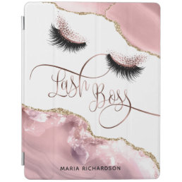 Lash Boss Makeup Eyebrow Eyes Lashes Blush pink iPad Smart Cover