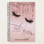 Lash Boss Makeup Eyebrow Eyes Lashes Dripping Gold Planner<br><div class="desc">This trendy and elegant planner with dripping gold and hand drawn rose gold lashes is perfect for lash boss / makeup artists, eyelash extension business, lash extension, fashion bloggers, lash bar, beauty salon... The foil details are simulated in the artwork. No actual foil will be used in the making of...</div>