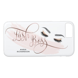 Lash Boss Makeup Eyebrow Eyes Lashes Rose Gold iPhone 8/7 Case