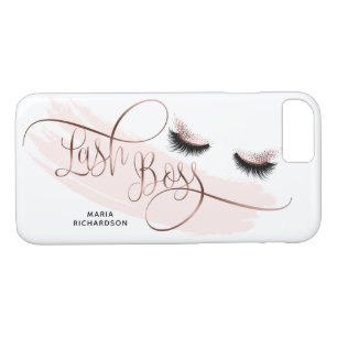 Lash Boss Makeup Eyebrow Eyes Lashes Rose Gold iPhone 8/7 Case