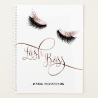 Lash Boss Makeup Eyebrow Eyes Lashes Rose Gold Planner