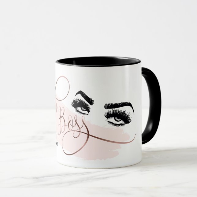 Lash Boss Makeup Roll Eyes Lashes Rose Gold Mug (Front Right)