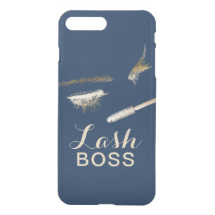 Lash Boss Modern Gold Eyelash Extensions Navy iPhone 8 Plus/7 Plus Case