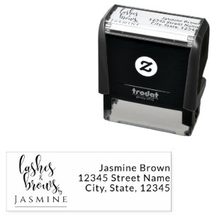 Lash & Brow Artist Custom Return Address Elegant Self-inking Stamp