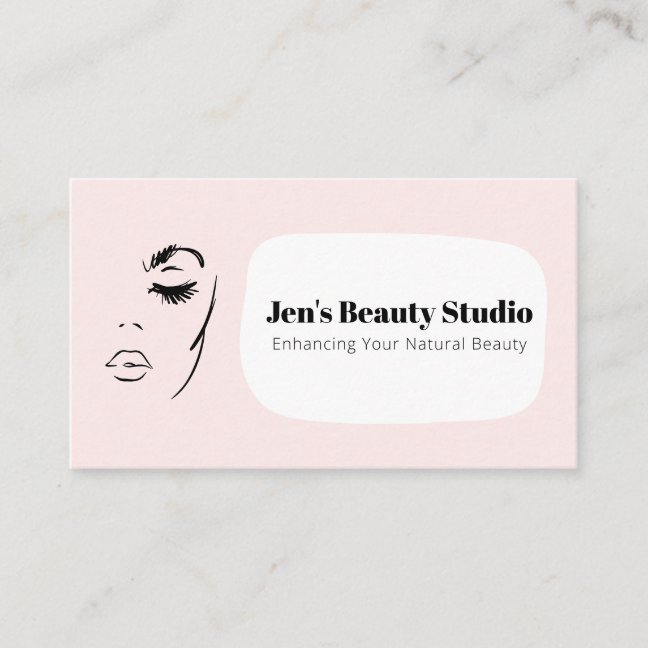 Lash Brow Beauty Cosmetic Facial Aesthetic Wellnes Business Card