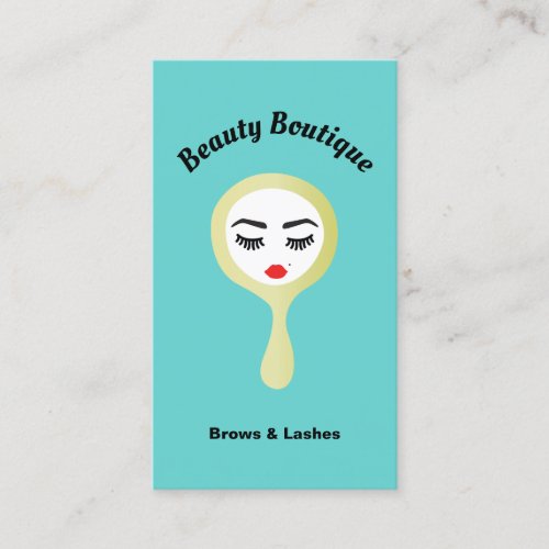 Lash  Brow Makeup Artist Modern Beauty Salon Business Card