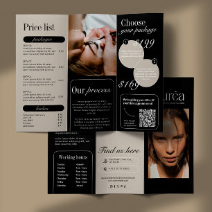 Lash, Brow & PMU Modern Beauty Trifold Brochure
