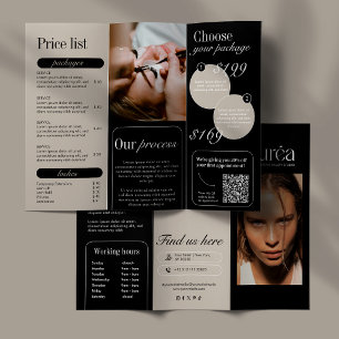 Lash, Brow & PMU Modern Beauty Trifold Brochure
