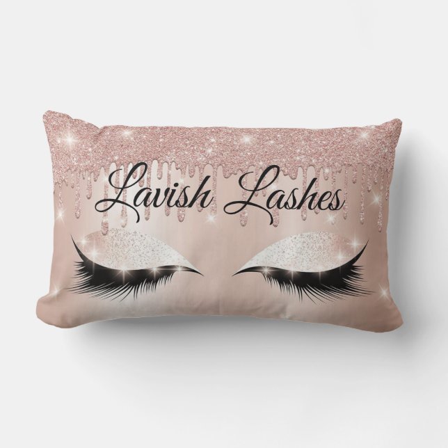 Lash Business Throw Pillow (Front)