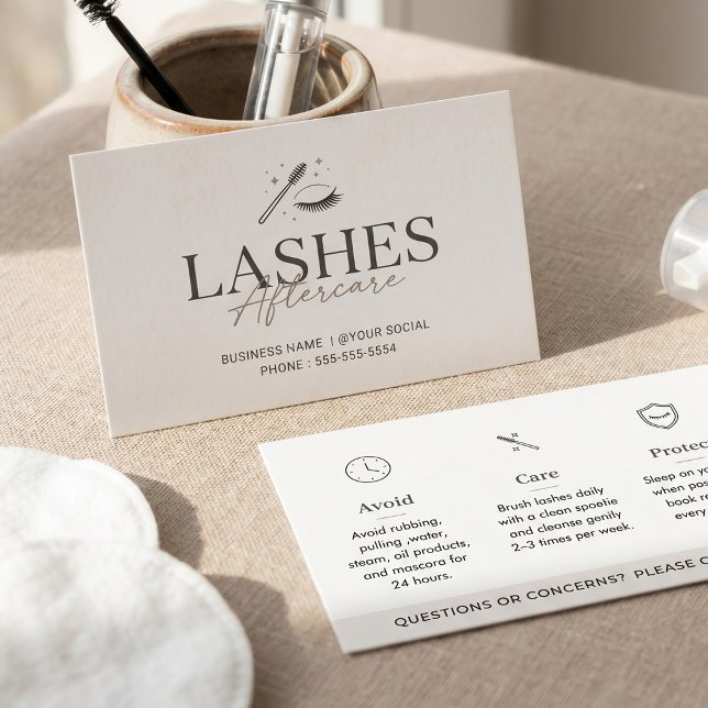 Lash Care Neutral Minimal Aftercare Guide (Creator Uploaded)