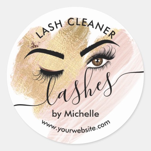 Lash Cleaner Makeup Eyes Beauty salon Classic Roun Classic Round Sticker