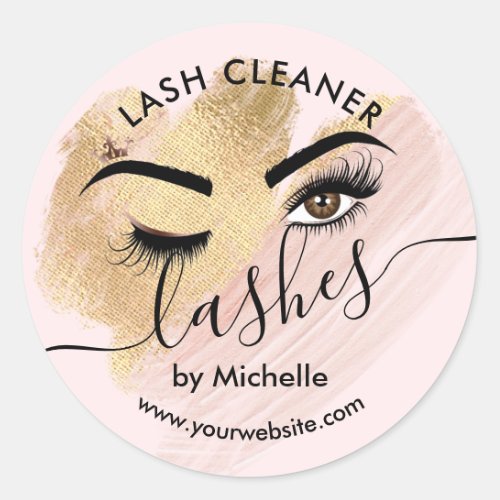 Lash Cleaner Makeup Eyes Beauty salon Classic Roun Classic Round Sticker