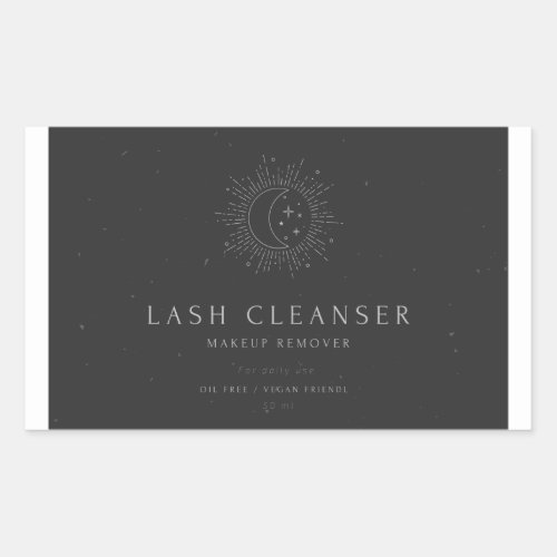Lash cleanser  rectangular sticker