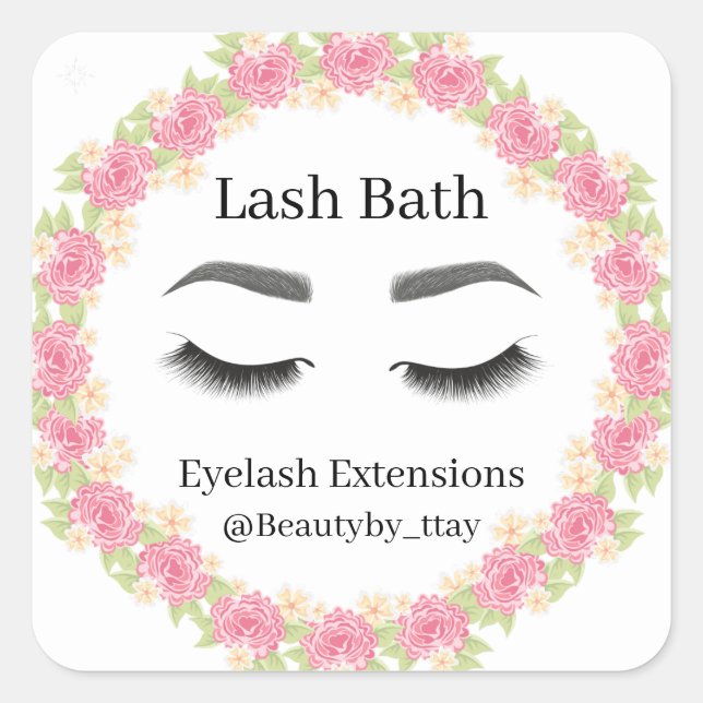 Lash Cleanser Square Sticker (Front)