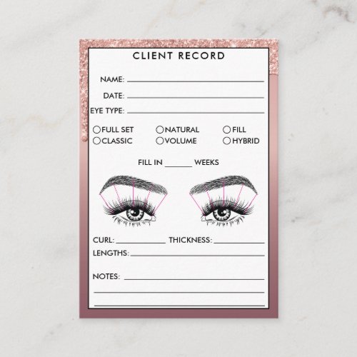 Lash Client Record Add Logo  Business Card