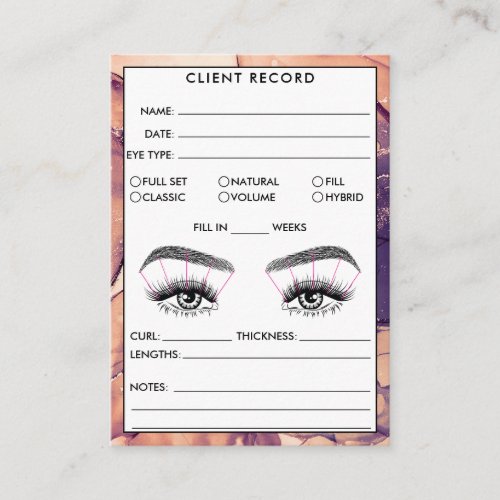 Lash Client Record Add Logo  Business Card