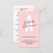 Lash Extension Aftercare Business Card (Front/Back)