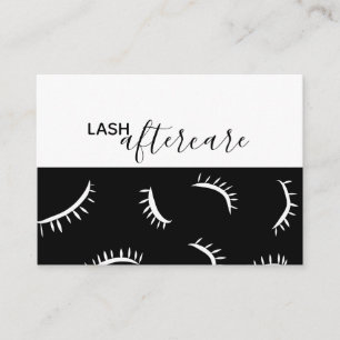 Lash Extension Aftercare Card