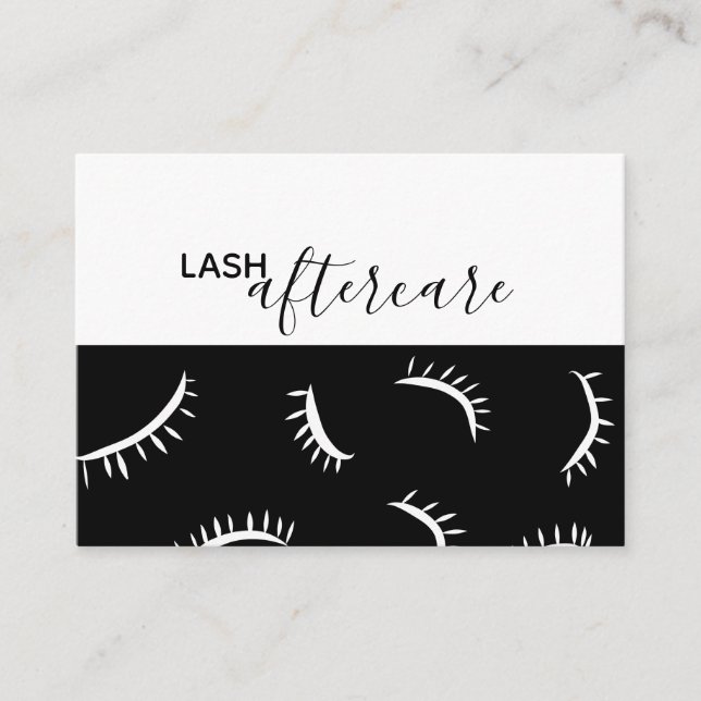 Lash Extension Aftercare Card (Front)