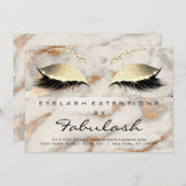 Lash Extension Aftercare Instruction Copper Marbl (Front/Back)
