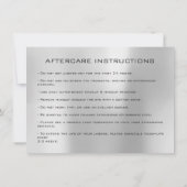 Lash Extension Aftercare Instructions Silver Gray (Back)