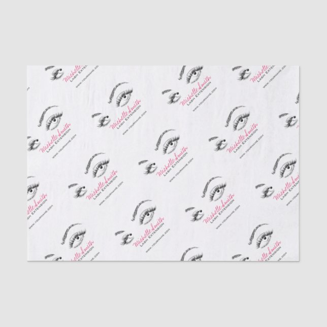 Lash Extension Black and White Makeup Artist Brow Tissue Paper (Front)