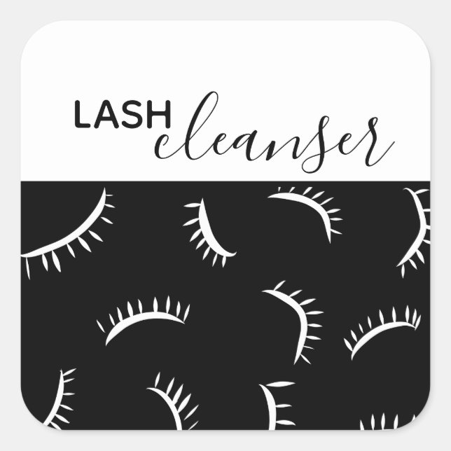 Lash Extension Cleanser label for aftercare (Front)