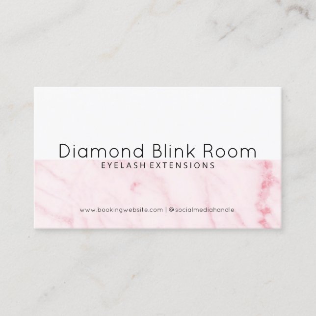 Lash Extensions Aftercare Business Card (Front)